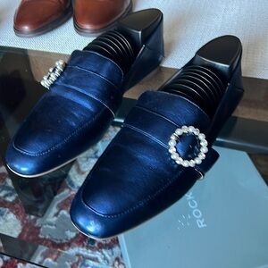 AVA & AIDEN 🥿royal Leather blue shoes size 9.5 M, 391/2soft leather , imported